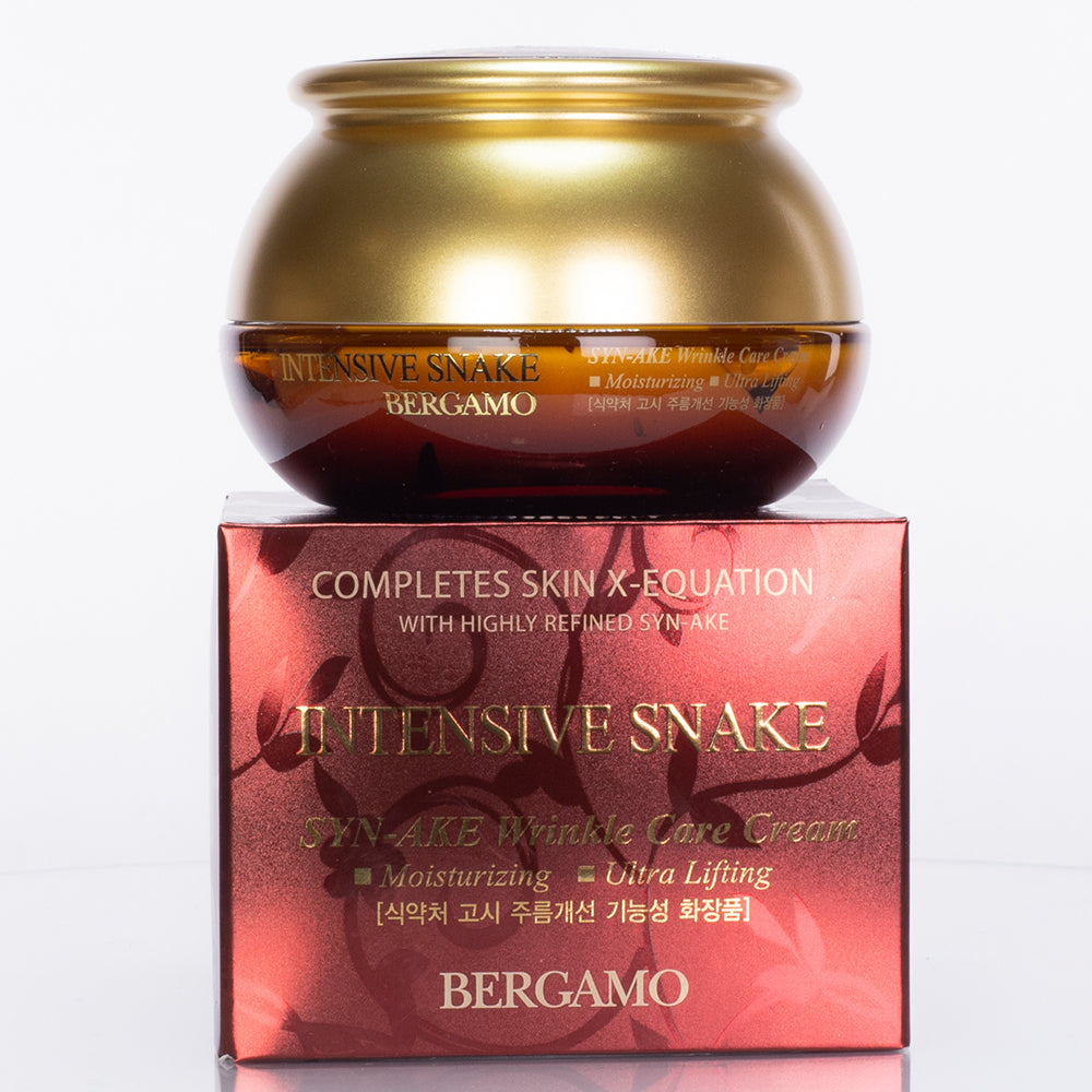 BERGAMO  Crema de cuidado intensivo con serpiente.