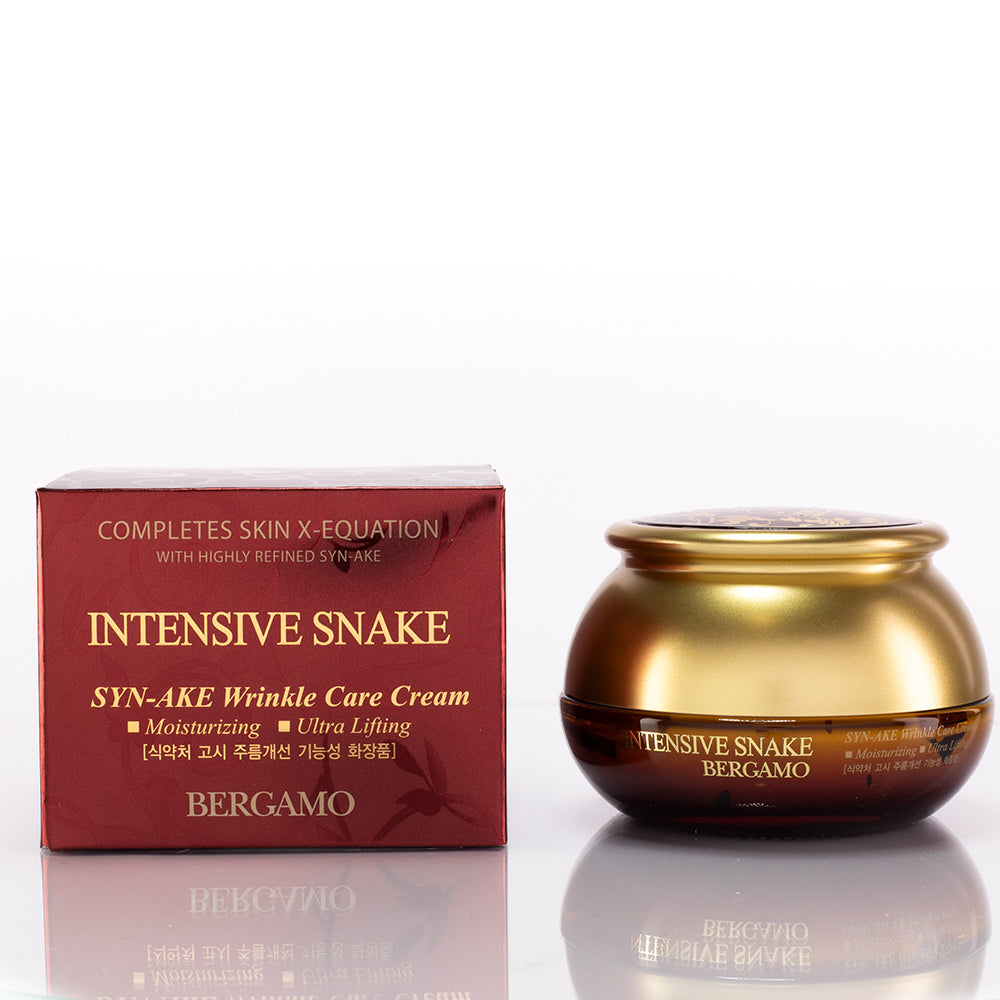 BERGAMO  Crema de cuidado intensivo con serpiente.