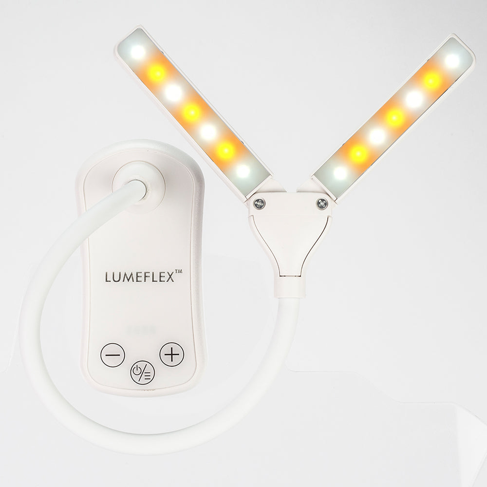 Lumeflex lámpara de lectura de doble cabezal