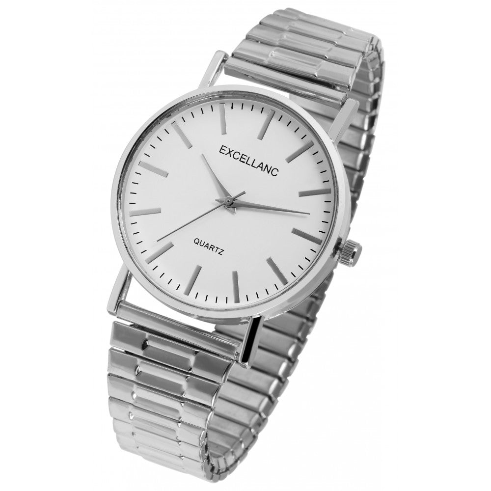 Reloj Excellenc para mujer de color plata con correa de acero inoxidable 2 