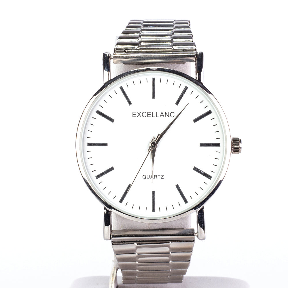 Reloj Excellenc para mujer de color plata con correa de acero inoxidable