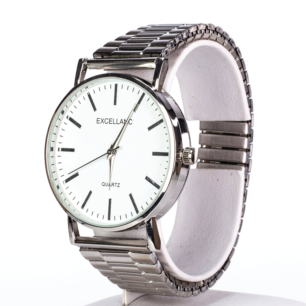 Reloj Excellenc para mujer de color plata con correa de acero inoxidable 4 