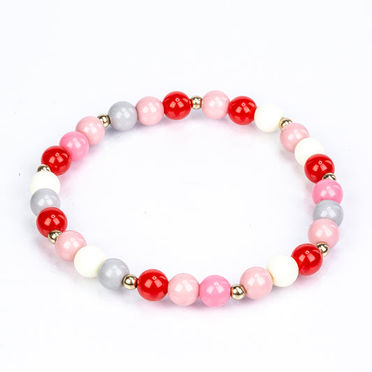 Conjunto de Aleación Bañado en Oro con Cristal Emporia® Rojo y Cristal Emporia® Blanco ( Pulsera )