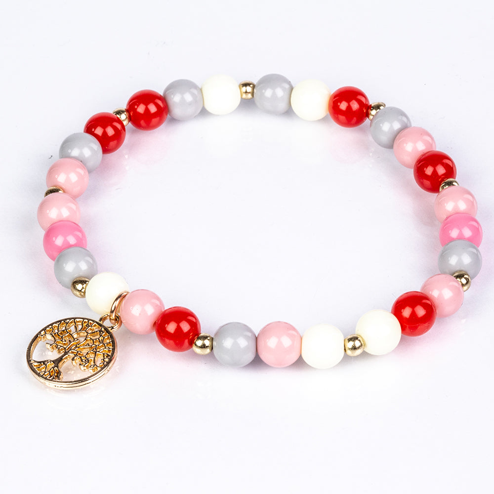 Conjunto de Aleación Bañado en Oro con Cristal Emporia® Rojo y Cristal Emporia® Blanco ( Pulsera )