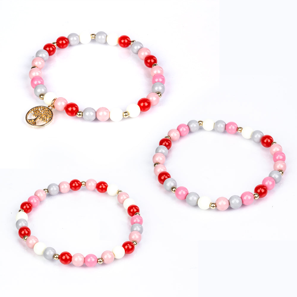 Conjunto de Aleación Bañado en Oro con Cristal Emporia® Rojo y Cristal Emporia® Blanco ( Pulsera ) 1 