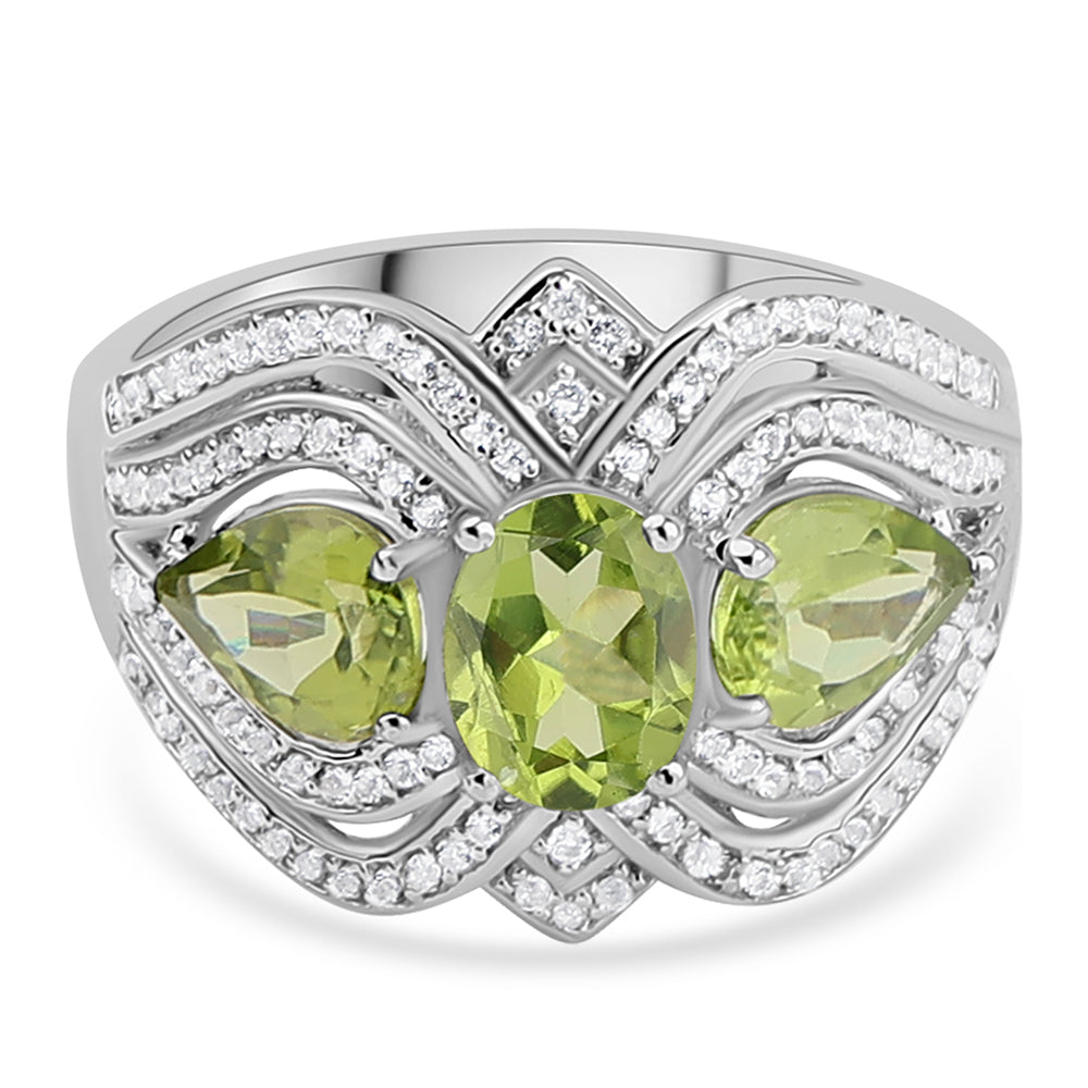 Anillo de Plata con Peridoto