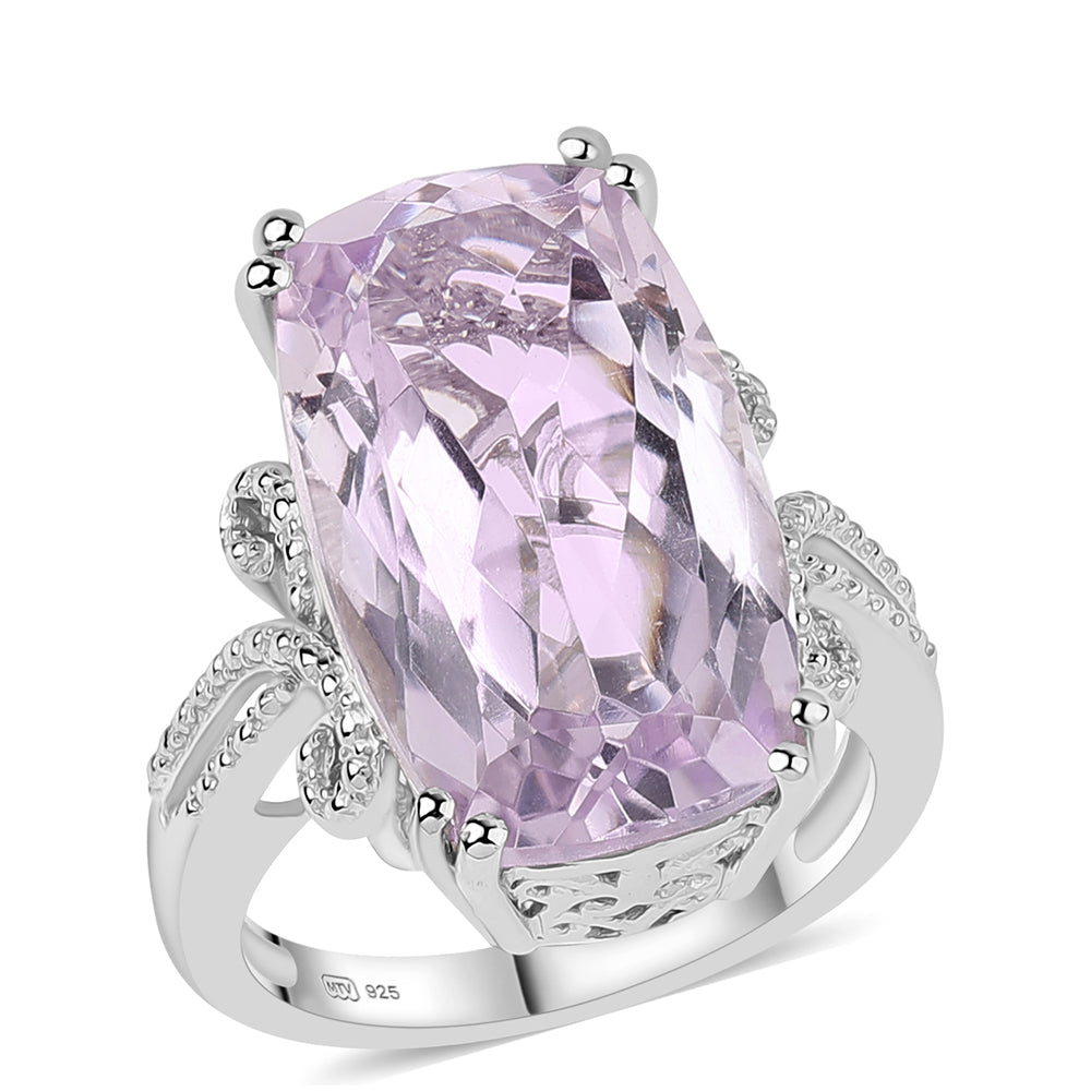 Anillo de Plata con Amatista Rosa de Francia