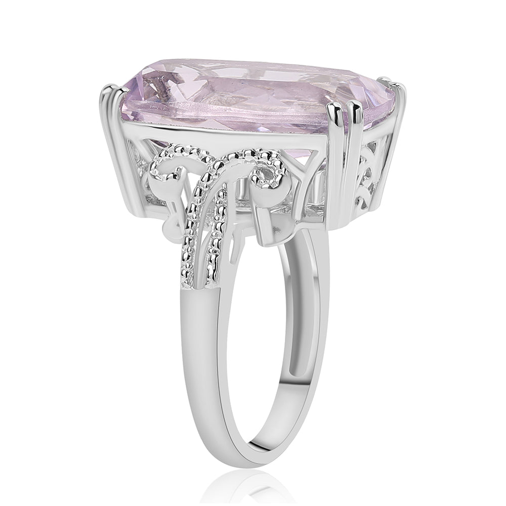 Anillo de Plata con Amatista Rosa de Francia 2 