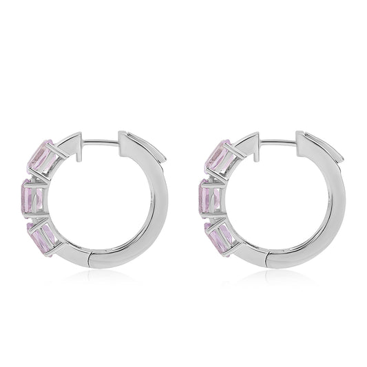 Pendientes de Plata con Amatista Rosa de Francia