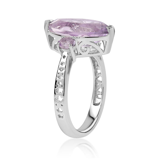 Anillo de Plata con Amatista Rosa de Francia