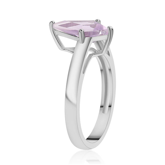 Anillo de Plata con Amatista Rosa de Francia