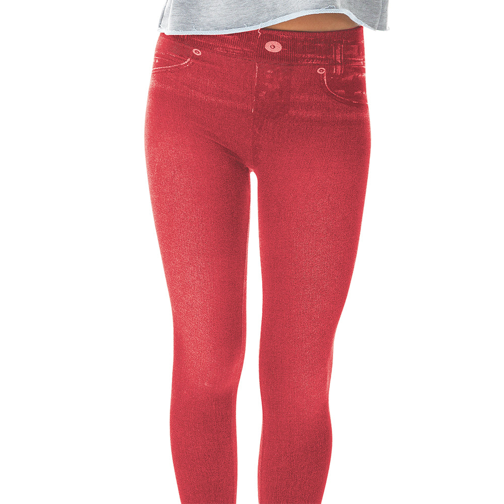 Conjunto de fajas jeggings de verano, en 3 colores: rojo, verde y marrón 5 