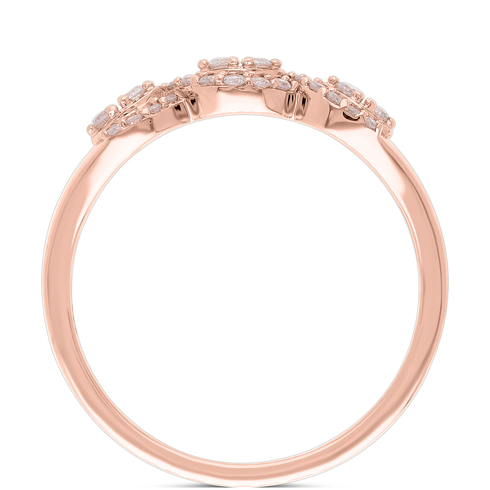 Anillo de Oro 9K con Diamante Rosa 4 