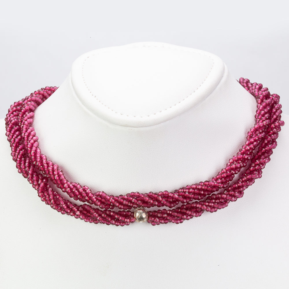 Collar de Plata con Cuarzo Rojo de Modoc 2 