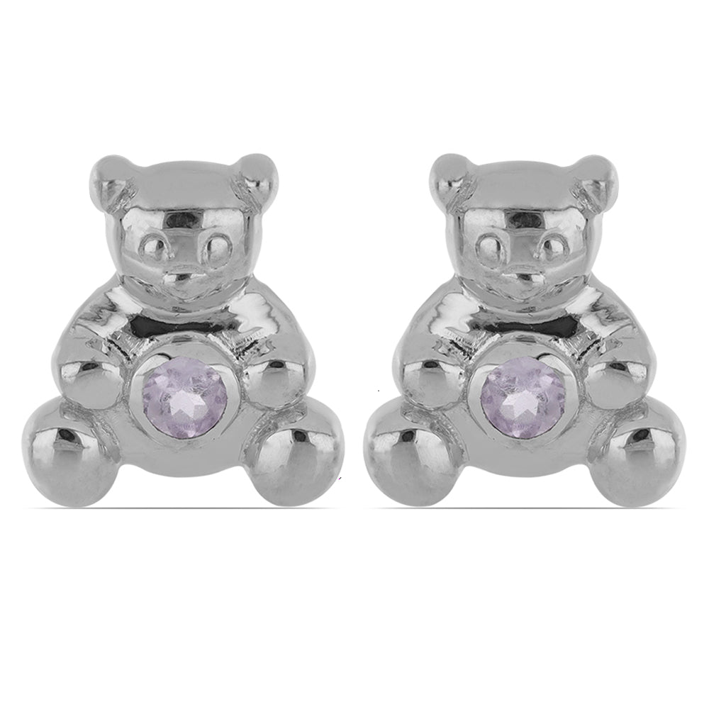 Pendientes de Plata con Amatista Rosa de Francia