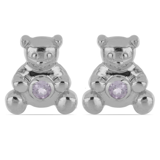 Pendientes de Plata con Amatista Rosa de Francia