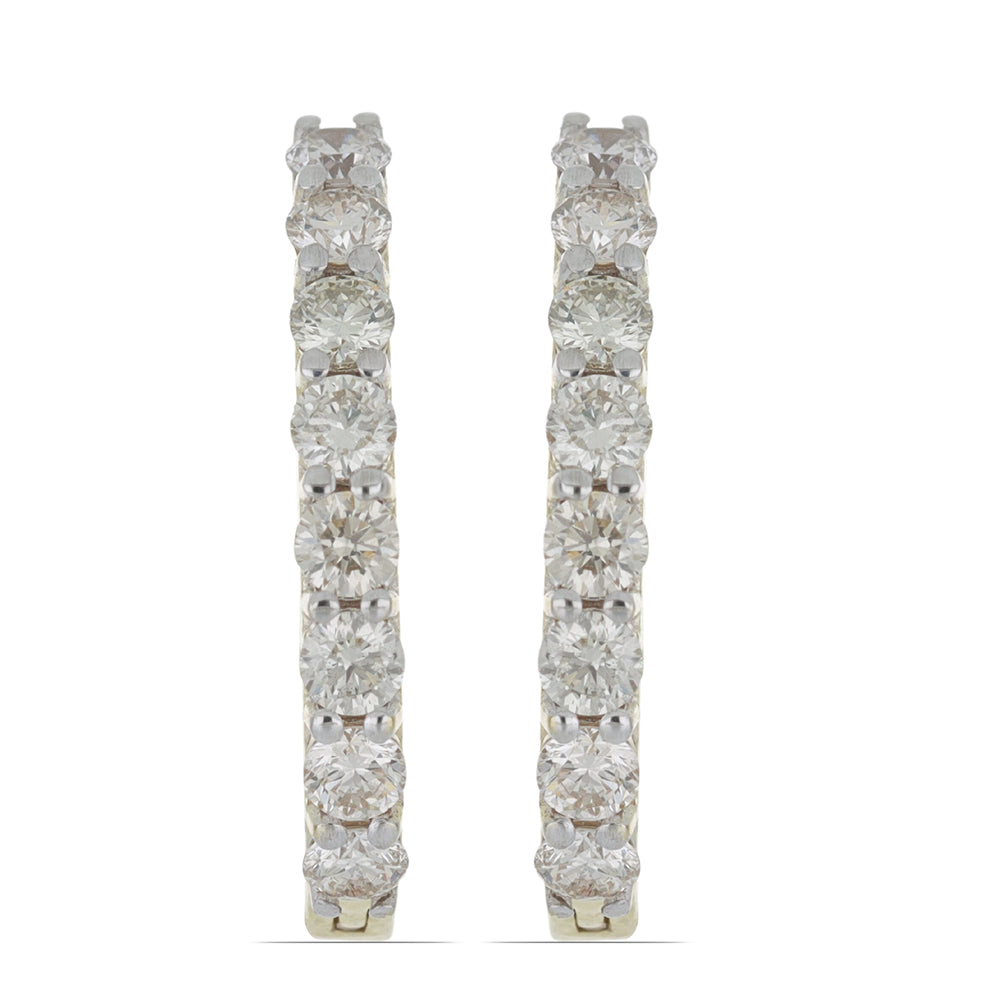 Pendientes de Oro 9K con Diamante blanco 1 