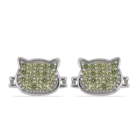 Pendientes de Plata con Peridoto de Changbai