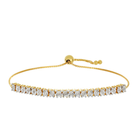 Pulsera de Oro 9K con Diamante blanco