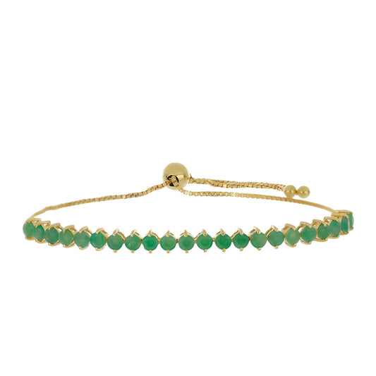 Pulsera de Oro 9K con Esmeralda de Brasil