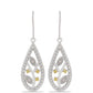 Pendientes de Plata con Diamante Amarillo y Diamante blanco