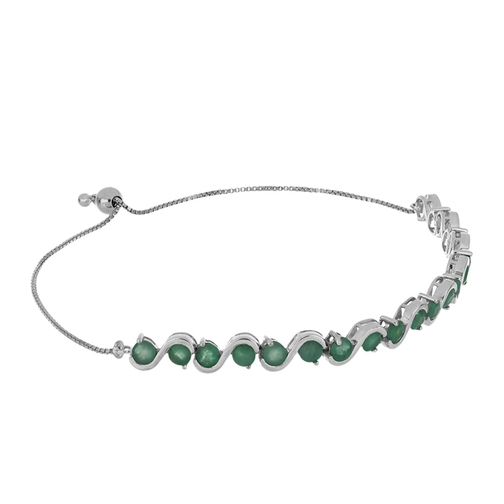 Pulsera de Plata con Esmeralda de Brasil 2 