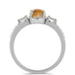 Anillo de Plata con Jasper de Bumble Bee y Topacio Blanco