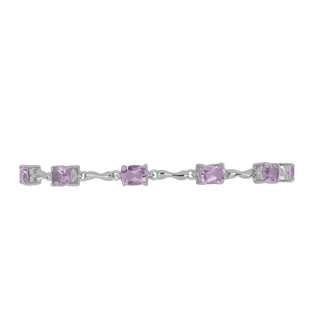 Pulsera de Plata con Amatista Rosa de Francia 2 