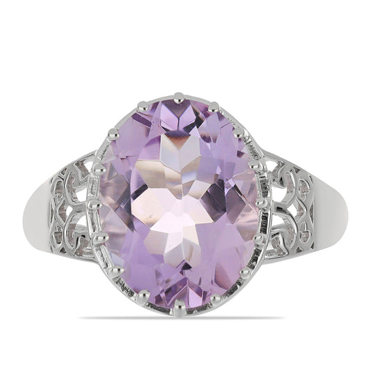 Anillo de Plata con Amatista Rosa de Francia