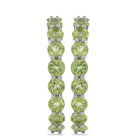 Pendientes de Plata con Peridoto de Changbai