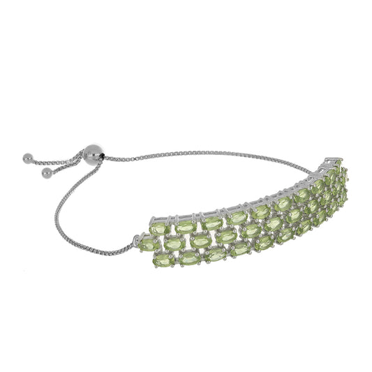 Pulsera de Plata con Peridoto de Changbai