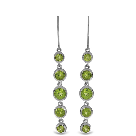 Pendientes de Plata con Peridoto de Changbai