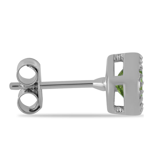 Pendientes de Plata con Peridoto de Changbai