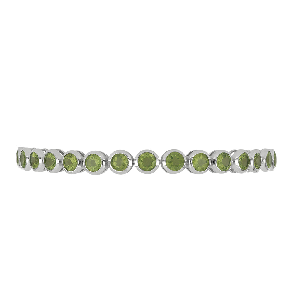 Pulsera de Plata con Peridoto de Changbai 2 