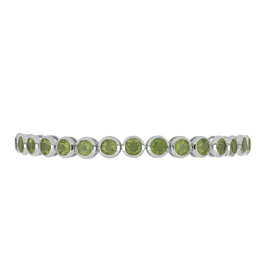 Pulsera de Plata con Peridoto de Changbai