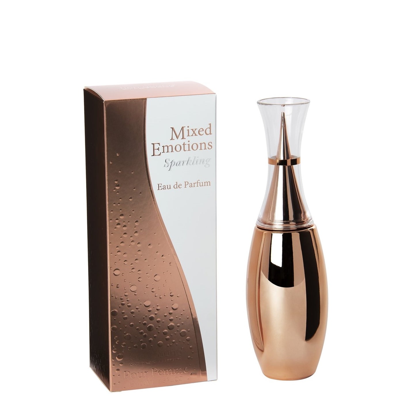 100 ml Eau de Perfume "MIXED EMOTIONS SPARKLING" Fragancia floral amaderada para mujer, con contenido de aceite de fragancia 6%