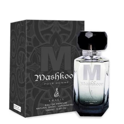 100 ml Eau de Perfume MASHKOOR Fragancia de cuero amaderado picante para hombres 3 